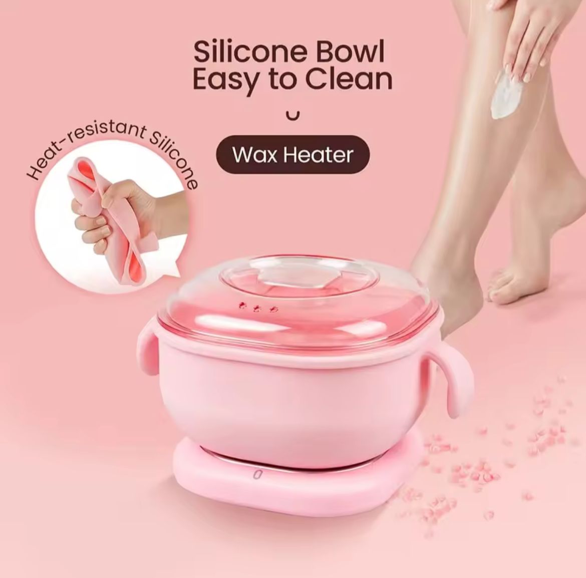 calentador de cera de silicona portátil